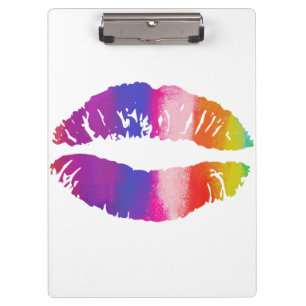 Regenbogenlippen Klemmbrett