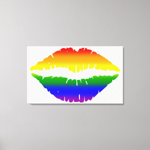 Regenbogenlippen Leinwanddruck