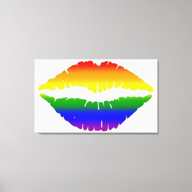 Regenbogenlippen Leinwanddruck (Vorderseite)