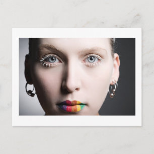 Regenbogenlippen Postkarte
