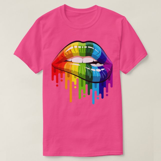 Regenbogenlippen T-Shirt (Design vorne)