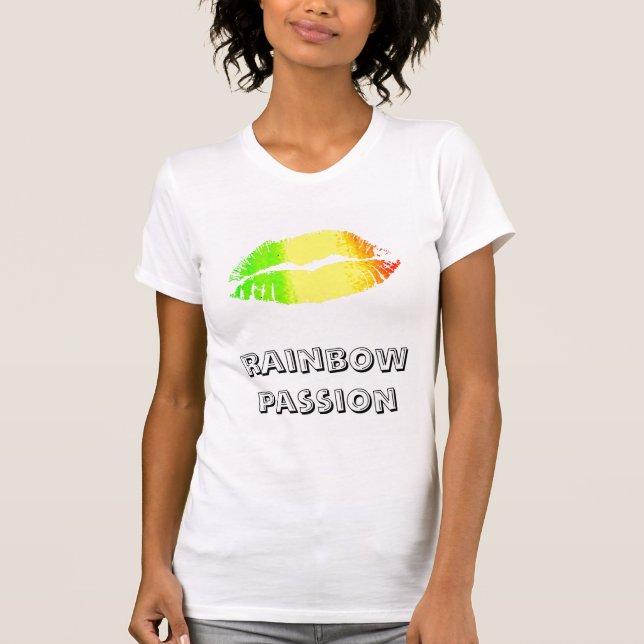 Regenbogenlippen T-Shirt (Vorderseite)