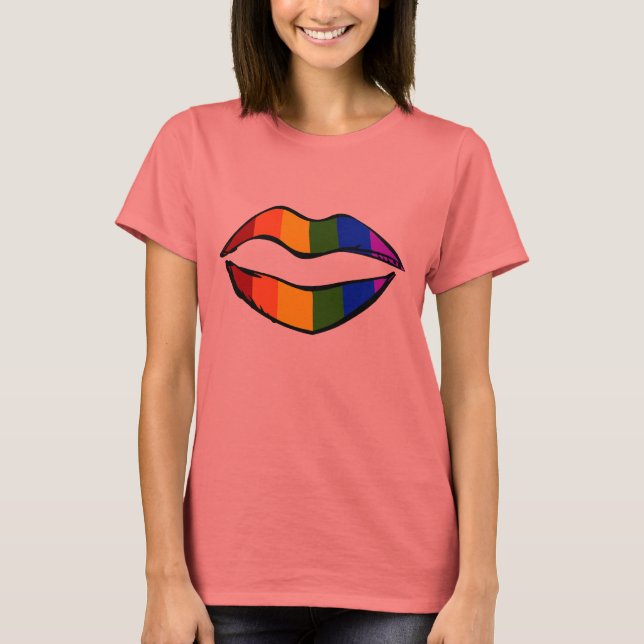 Regenbogenlippen T-Shirt (Vorderseite)