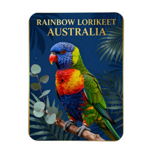 🦜 Regenbogenlori Australien Tropischer Vogel Magnet