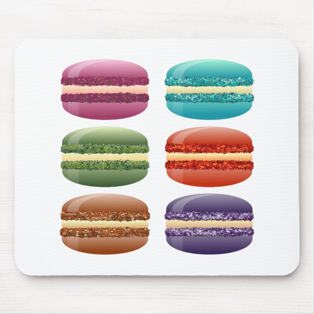 Regenbogenmacarons Mousepad (Vorne)