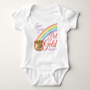 Regenbogenmädchen finden Ihren Gold-Pot Baby Strampler