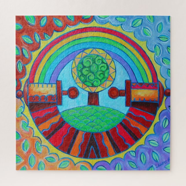 Regenbogenmandala Puzzle (Vertikal)