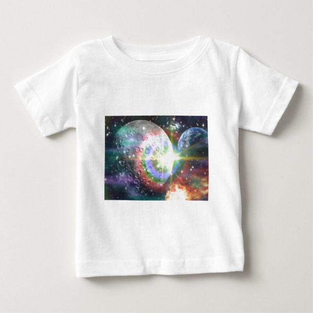Regenbogenmond Baby T-shirt (Vorderseite)