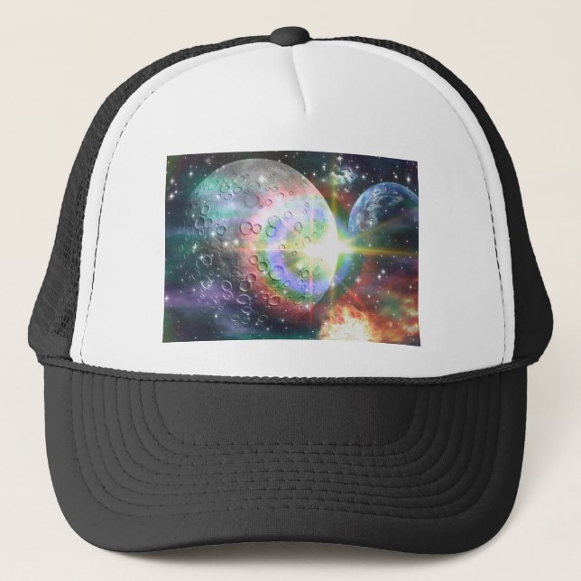 Regenbogenmond Truckerkappe (Vorderseite)