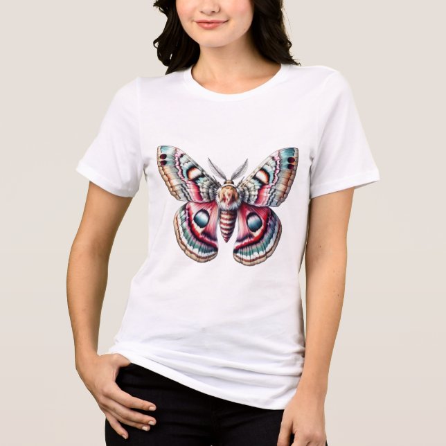 Regenbogenmotte Tri-Blend Shirt (Vorderseite)