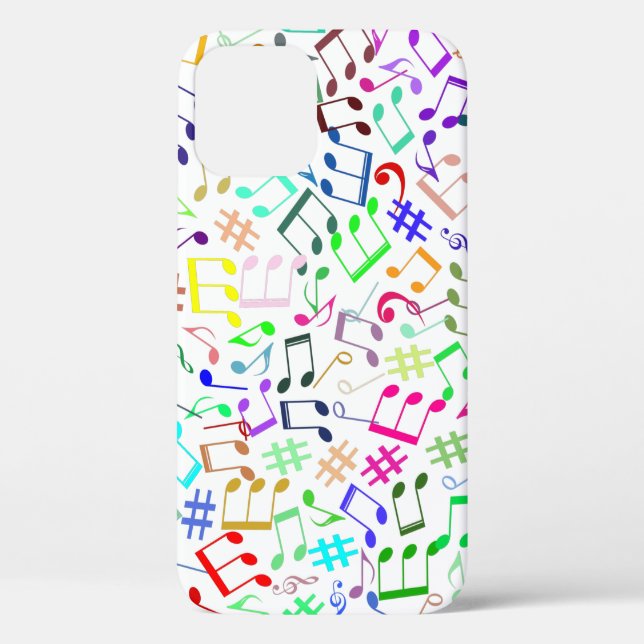 Regenbogenmusiknoten Rockstar Case-Mate iPhone Hülle (Rückseite)