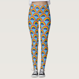 Regenbogenmuster auf dem hellblauen LGBTQ-Prix Leggings
