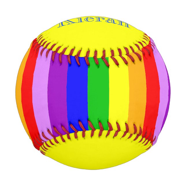 Regenbogenmuster Baseball (Vorderseite)