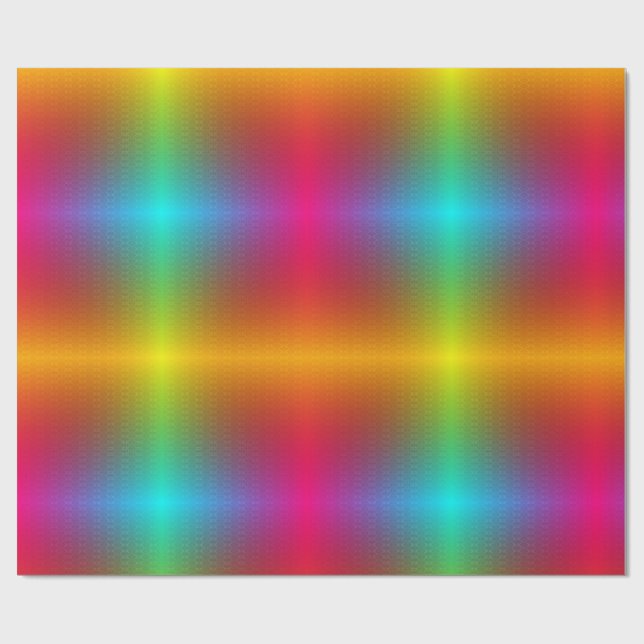 Regenbogenmuster farbenfrohes Geschenkpapier (Flach)