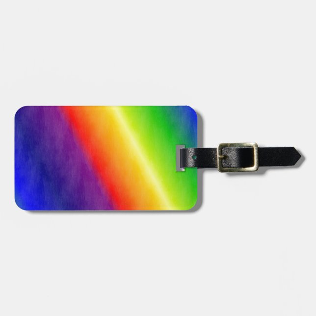 Regenbogenmuster Gepäckanhänger (Vorderseite horizontal)