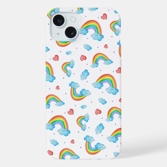 Regenbogenmuster iPhone Hülle (Rückseite)