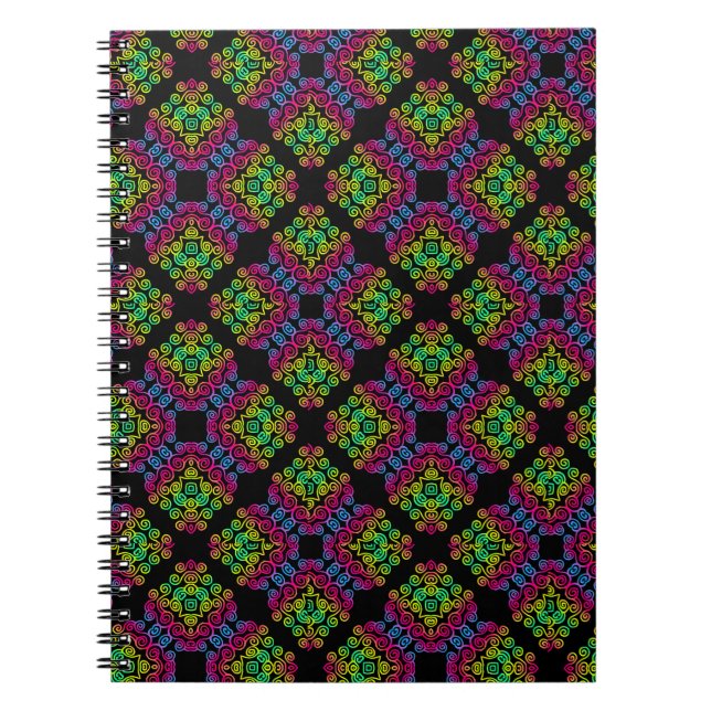 Regenbogenmuster-Notebook Notizblock (Vorderseite)