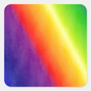 Regenbogenmuster Quadratischer Aufkleber