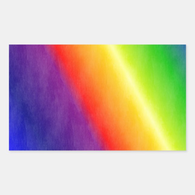 Regenbogenmuster Rechteckiger Aufkleber (Vorderseite)