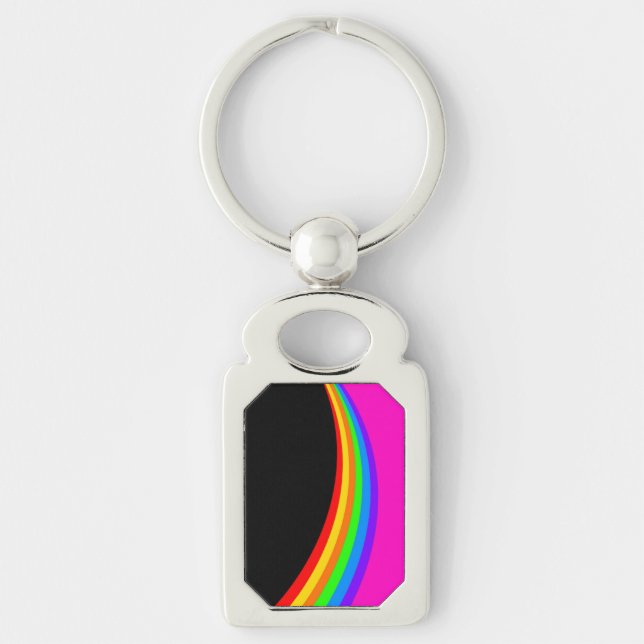 REGENBOGENMUSTER SCHLÜSSELANHÄNGER (Vorderseite)