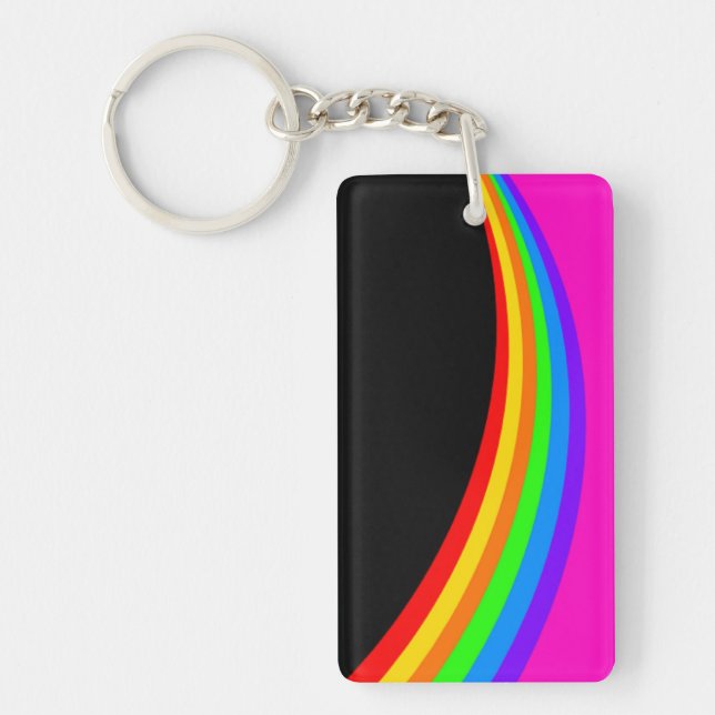 REGENBOGENMUSTER SCHLÜSSELANHÄNGER (Vorderseite)
