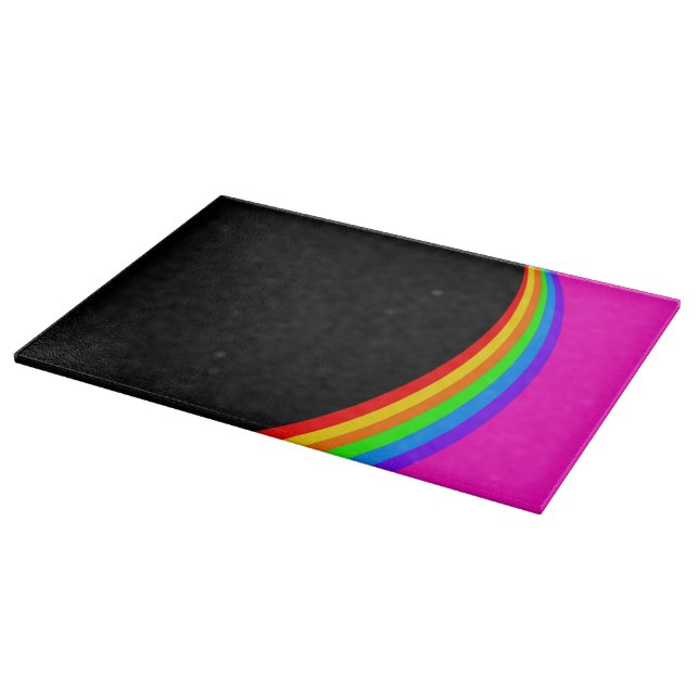 REGENBOGENMUSTER SCHNEIDEBRETT (Ecke)