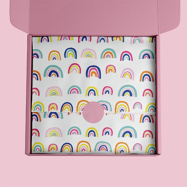 Regenbogenmuster Seidenpapier (Colorful rainbow pattern tissue paper)