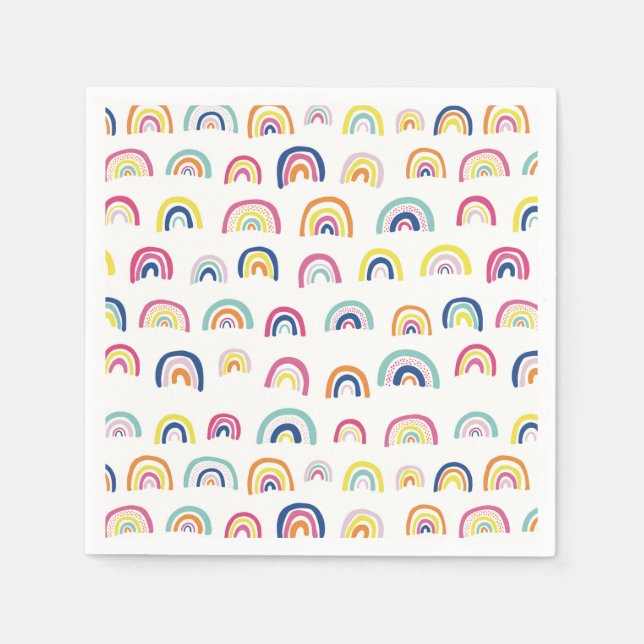 Regenbogenmuster Serviette (Vorderseite)