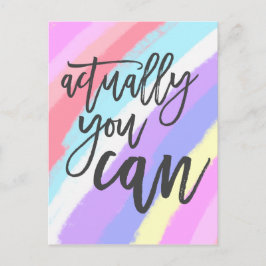 Regenbogenmuster tatsächlich können Sie positives  Postkarte