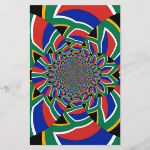 Regenbogennation: Lebendiger Südafrika-Kunstprint Briefpapier