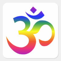 Regenbogenohm-Design (Om oder Om, indischer heilig