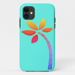Regenbogenpalme zeichnend mit blauem Hintergrund Case-Mate iPhone Hülle