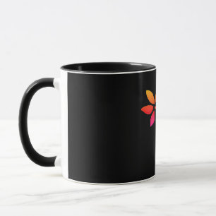 Regenbogenpalme zeichnend mit blauem Hintergrund Tasse
