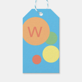 Regenbogenpastellfarben hell Konfetti modern minim Geschenkanhänger