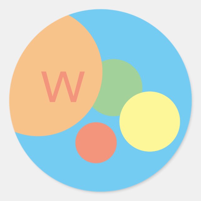 Regenbogenpastellfarben hell Konfetti modern minim Runder Aufkleber (Vorderseite)