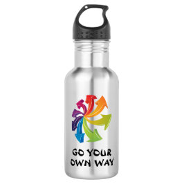 Regenbogenpfeile - Gehen Sie selbst Edelstahlflasche