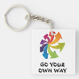 Regenbogenpfeile - Gehen Sie selbst Schlüsselanhänger