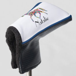 Regenbogenpferd - Ihr Name Golf Headcover