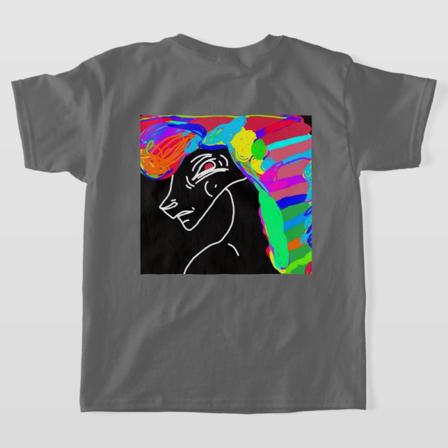 Regenbogenpferd T-Shirt (AblageHinten)