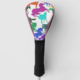 Regenbogenpferde - "Hübsch über Pferde!" Golf Headcover