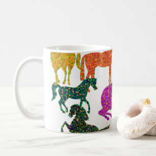Regenbogenpferde - "Hübsch über Pferde!" Kaffeetasse