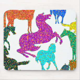 Regenbogenpferde - "Hübsch über Pferde!" Mousepad