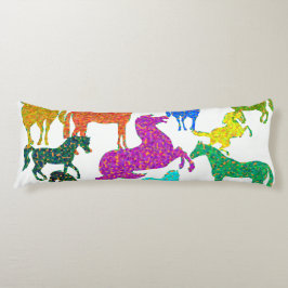 Regenbogenpferde - "Hübsch über Pferde!" Seitenschläferkissen