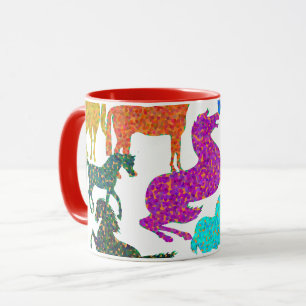 Regenbogenpferde - "Hübsch über Pferde!" Tasse