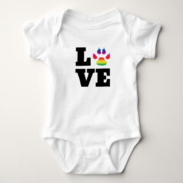 Regenbogenpflaster Baby Strampler (Vorderseite)