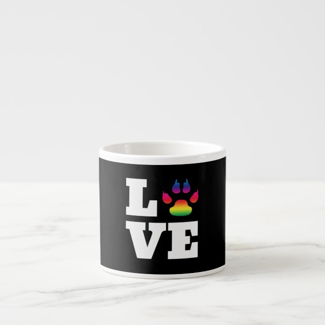 Regenbogenpflaster Espressotasse (Vorderseite)