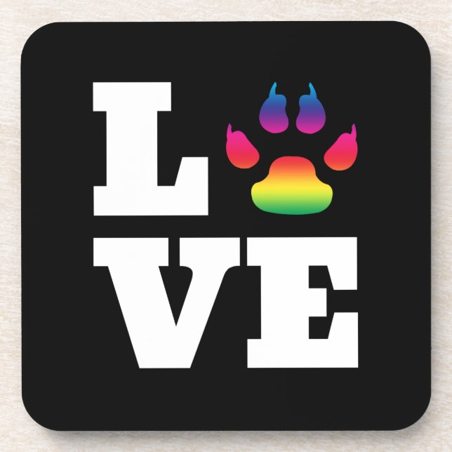 Regenbogenpflaster Getränkeuntersetzer (Vorderseite)