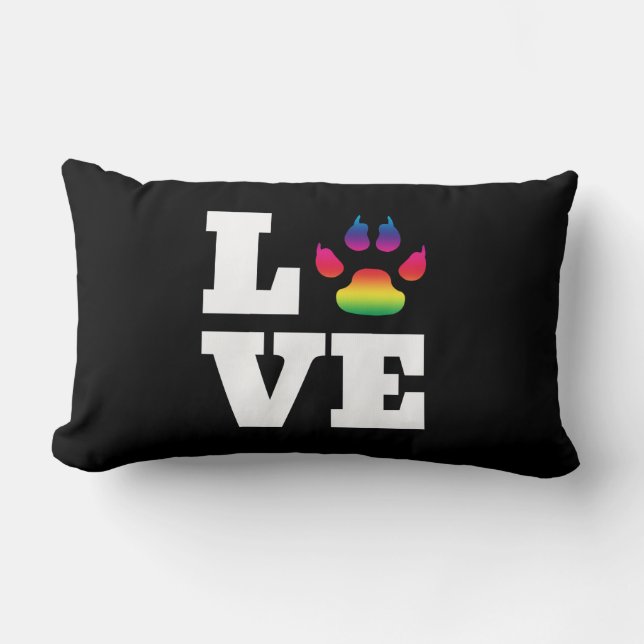 Regenbogenpflaster Lendenkissen (Vorderseite)