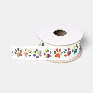 Regenbogenpfoten-Schleife Ripsband