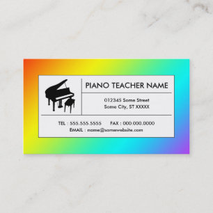 Regenbogenpiano Visitenkarte